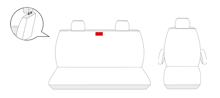 Pokrowce na fotele samochodowe szyte na miarę PRZÓD do VW T-6 od 2015- BUS