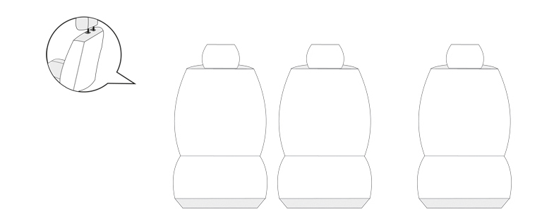 Pokrowce na fotele na miarę PRZÓD do Citroen Berlingo II Peugeot Partner II