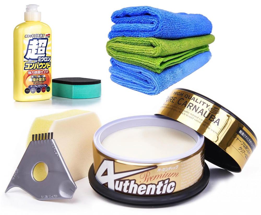 Soft99 Authentic Wosk ciemne lakiery + Cleaner Dark