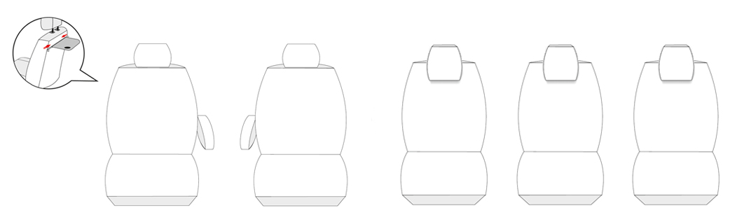 Pokrowce na fotele szyte na miarę do Berlingo II XTR Partner II Tepee