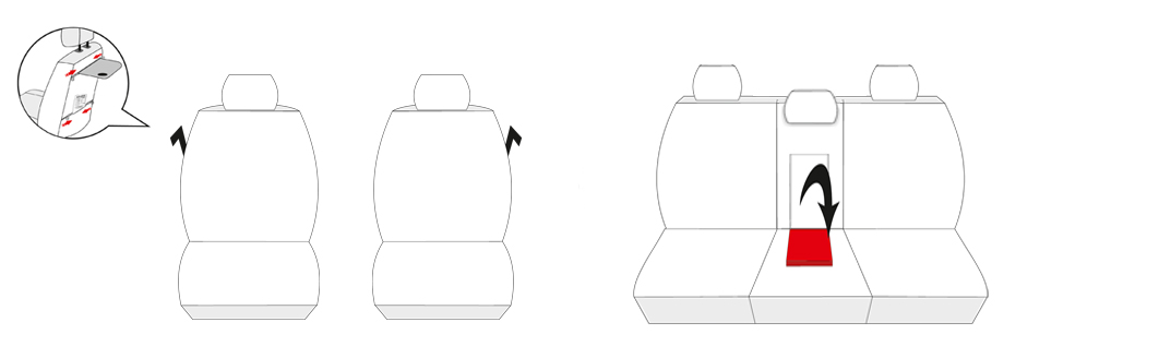 Pokrowce na fotele szyte na miarę miarowe do Seat Alhambra II 7-os. 2010-