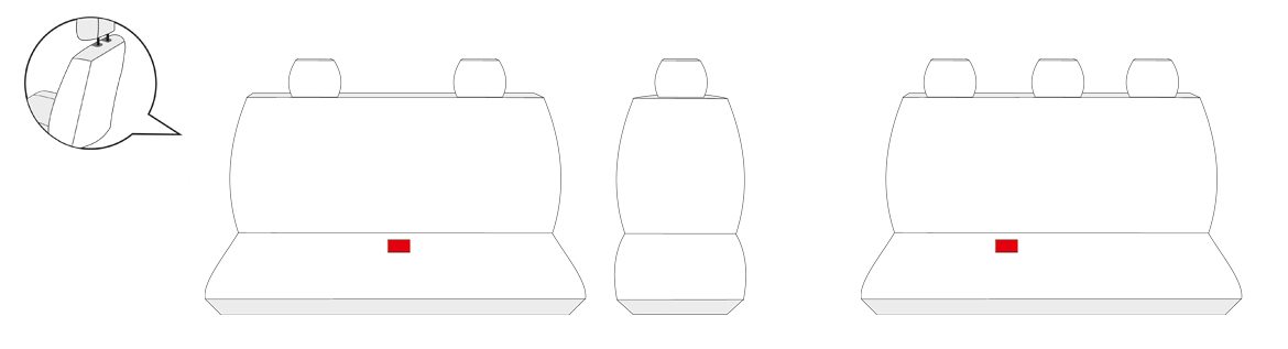 Pokrowce na fotele szyte na miarę miarowe do VW T-5 BUS 6-osobowy 2003-2015