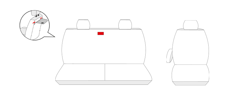 Pokrowce na fotele szyte na miarę PRZÓD do Ford Transit Custom od 2014