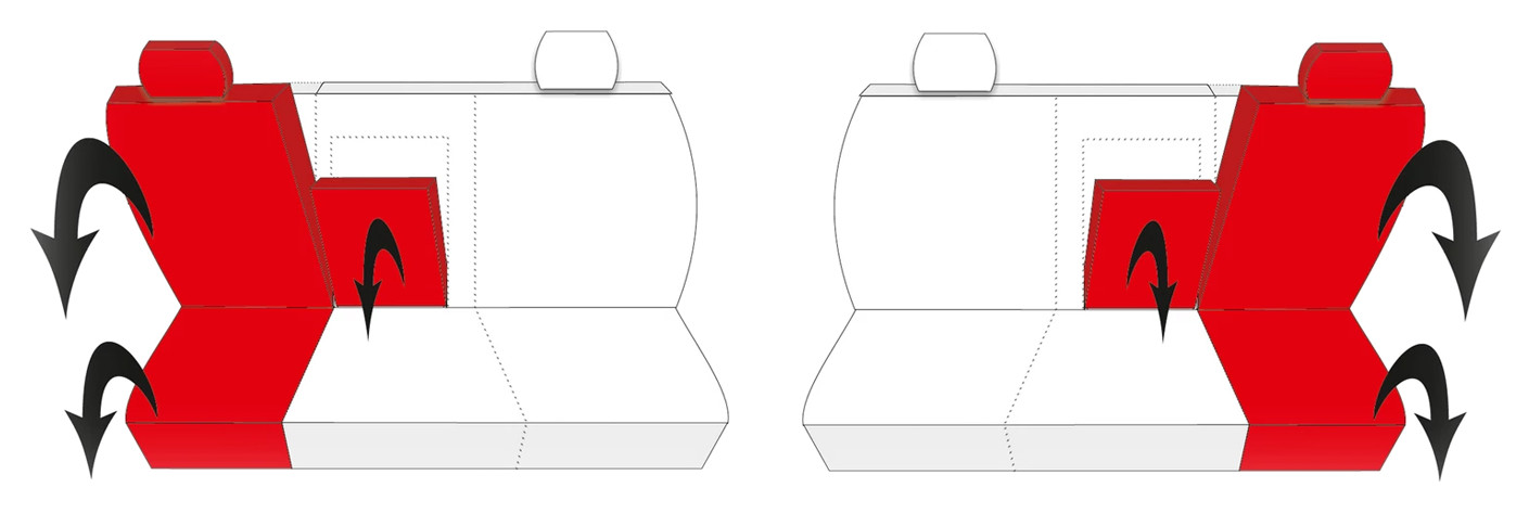 Pokrowce samochodowe na fotele komplet do Land Rover Freelander I II