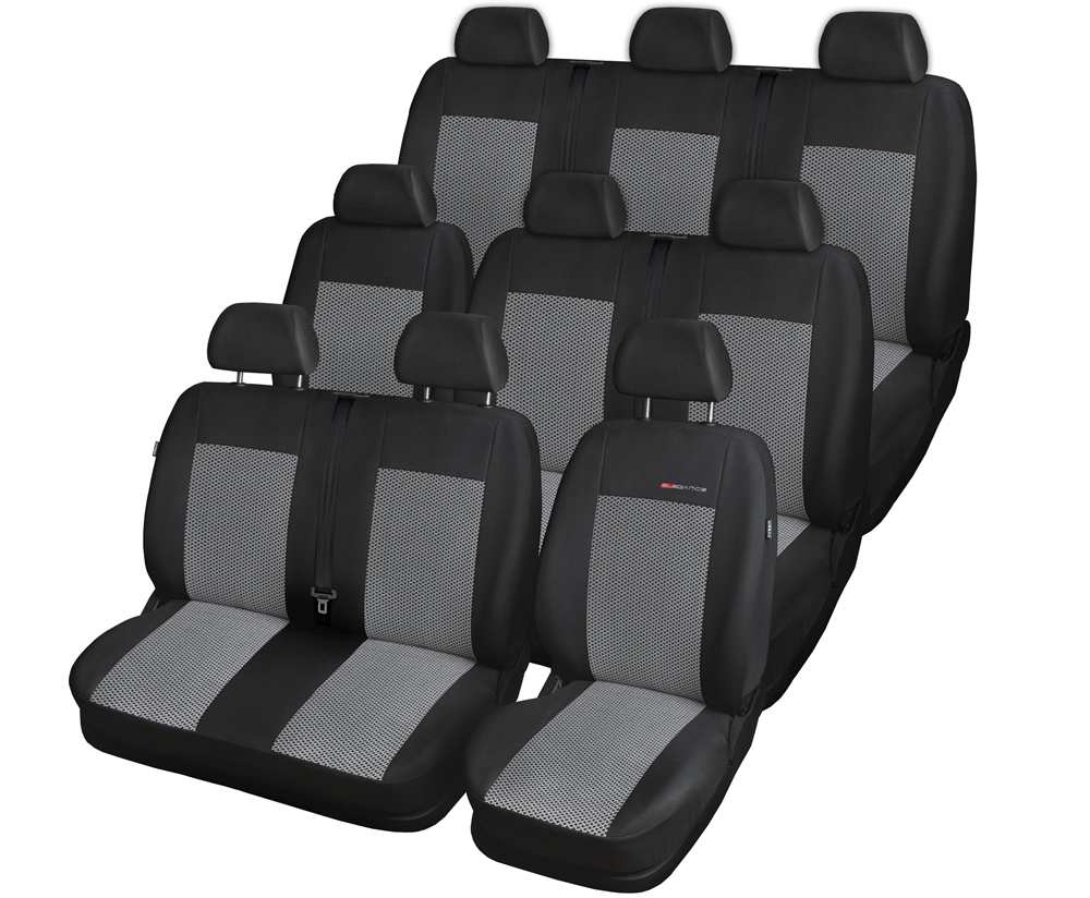 Pokrowce na fotele szyte na miarę do Ford Transit Custom 9-os. (6x1) 2014-