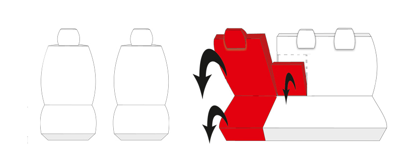 Pokrowce na fotele samochodowe szyte na miarę do VW Tiguan II od 2016