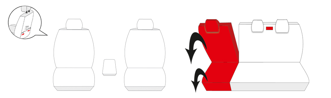 Pokrowce na fotele samochodowe na miarę do Mitsubishi Eclipse Cross 2017-