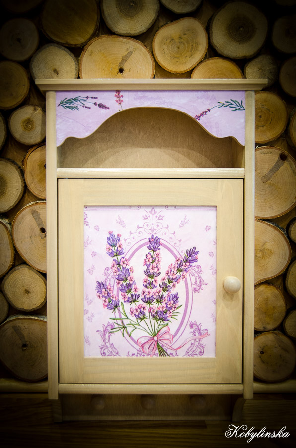 Szafka na KLUCZE retro decoupage PL 9 haczyków