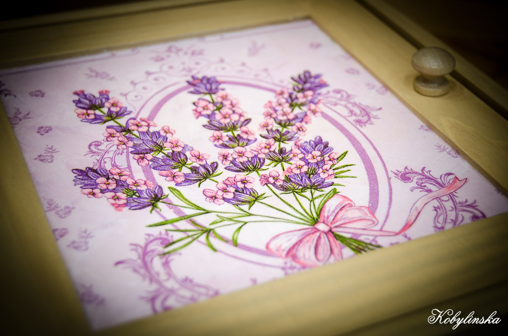 Szafka na KLUCZE retro decoupage PL 9 haczyków