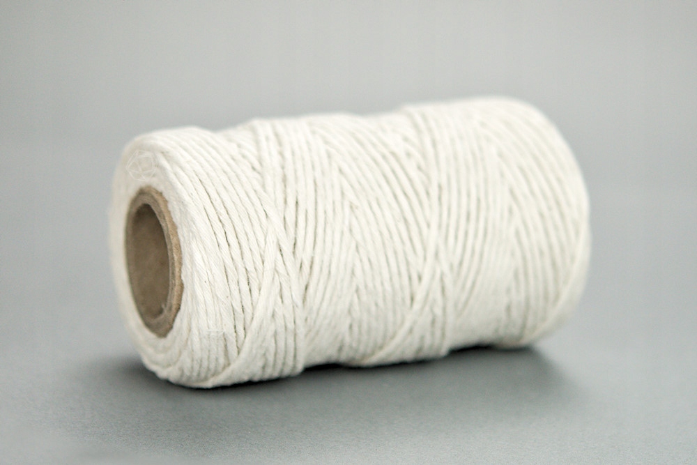 SZNUREK bawełniany biały ecru 2mm 100g 50m