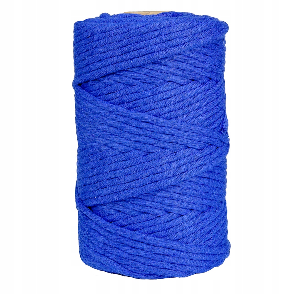 SZNUREK bawełniany niebieski 5mm 100m