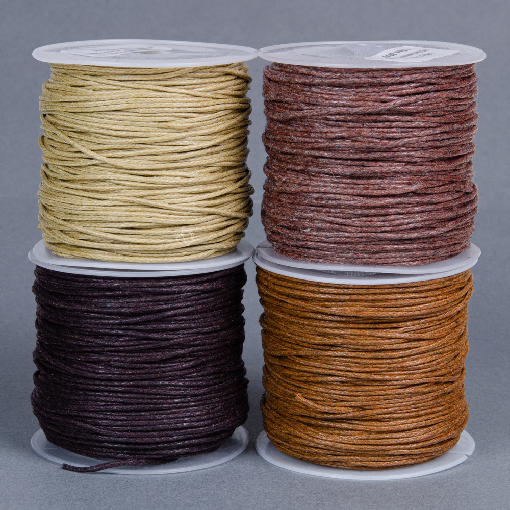 SZNUREK bawełniany woskowany 0.8mm 25m brązowy kawowy