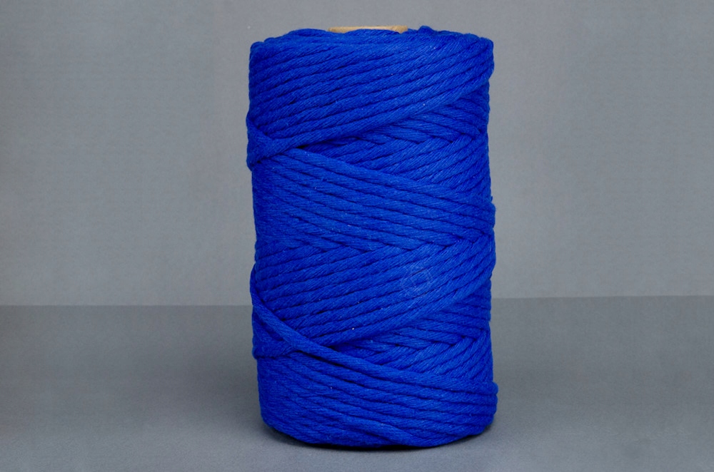 SZNUREK bawełniany niebieski 5mm 100m