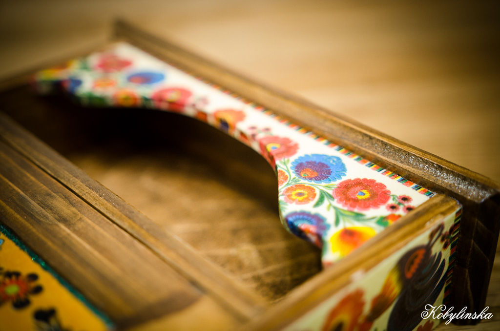 Szafka na KLUCZE retro decoupage PL 9 haczyków