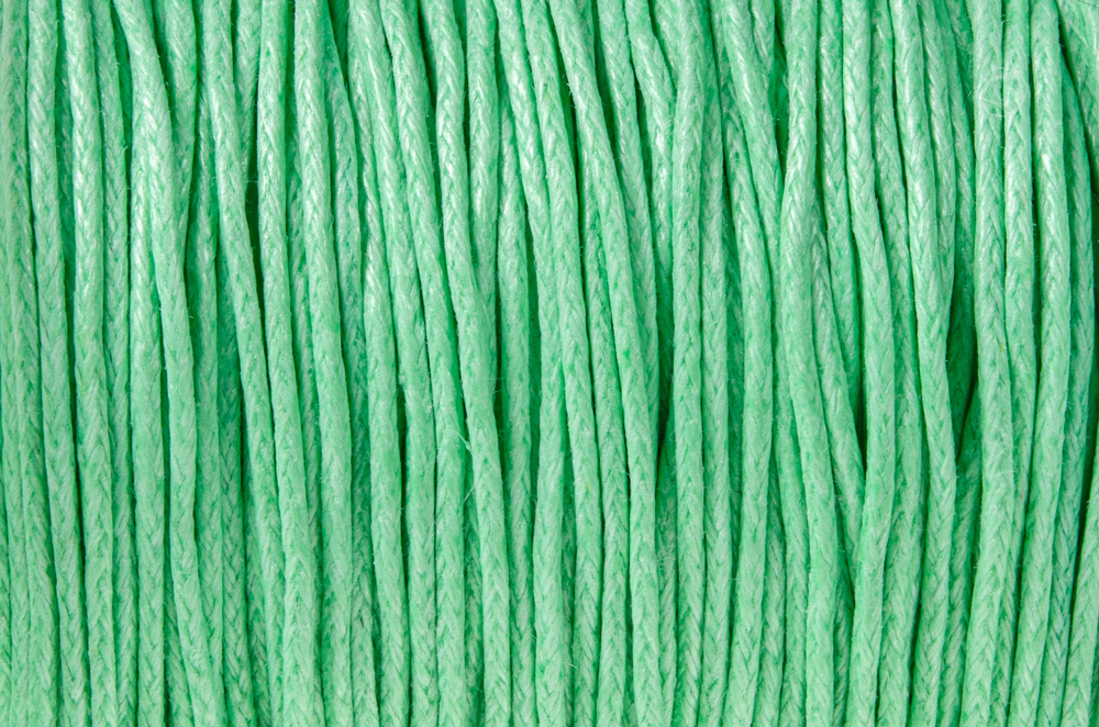 SZNUREK bawełniany woskowany 1mm zielony pastelowy 20-30m