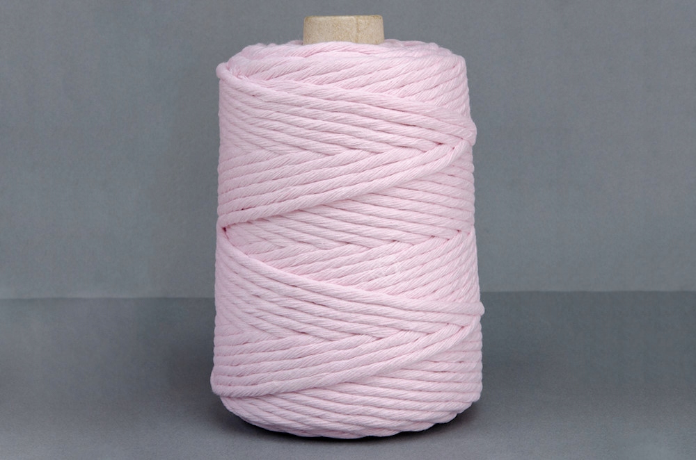 SZNUREK bawełniany jasny róż 5mm 100m