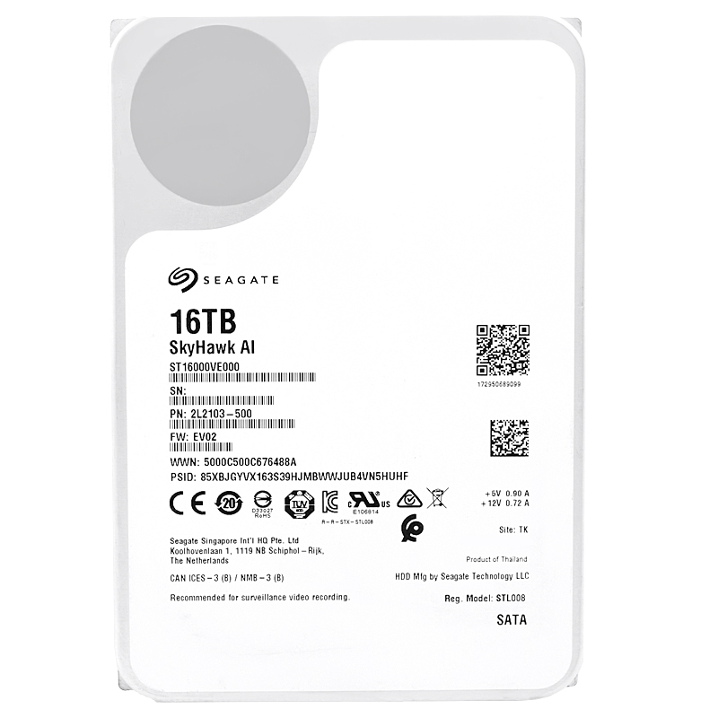 Seagate 16Tb ST16000VE000 256Mb Cache 7200Rpm Sata III 3.5"" SkyHawk ...