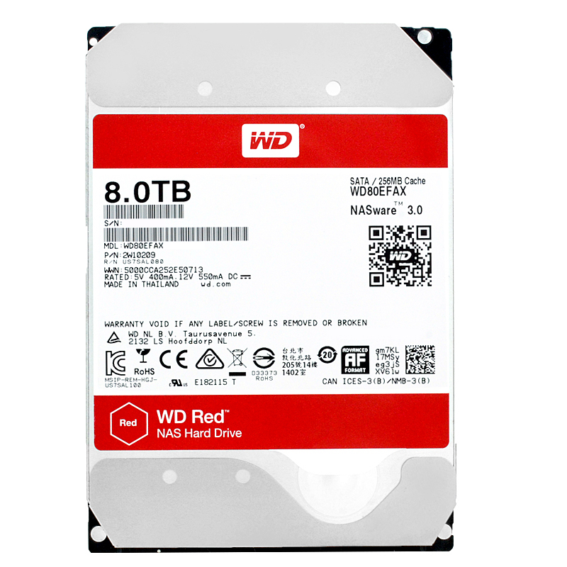 Western Digital WD80EFAX 8TB 5400Rpm 256Mb Sata III 3,5
