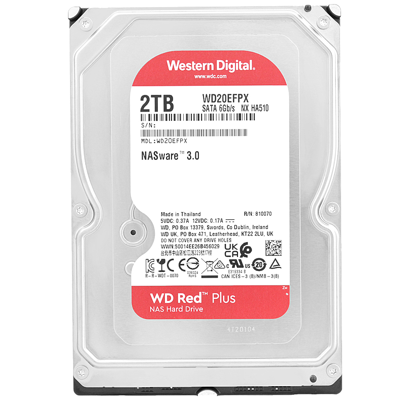 【ほぼ未使用・2021年製】WD Red Plus WD20EFZX 2TB Amazon.com: Western Digital 2TB WD Red Plus NAS Internal