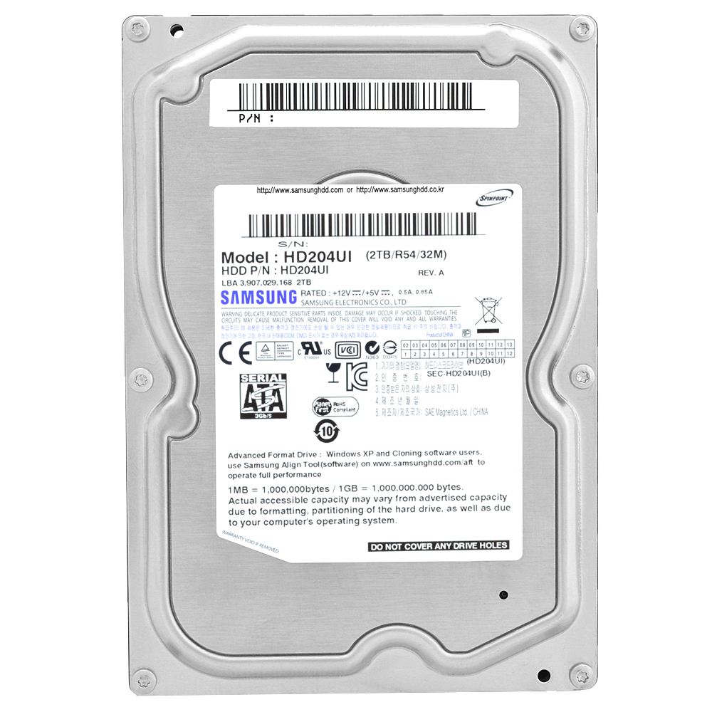 SAMSUNG HD204UI 2TB SATA 5400rpm 認識するジャンク品  Samsung HD204UI 2TB 5.4K RPM SATA 3GBPS HDD 32MB