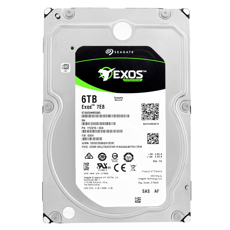 HDD Seagate Exos 7E8 ST6000NM0095 6TB SAS III 7200RPM 256MB Cache – 3.5 Pollici, Nuovo