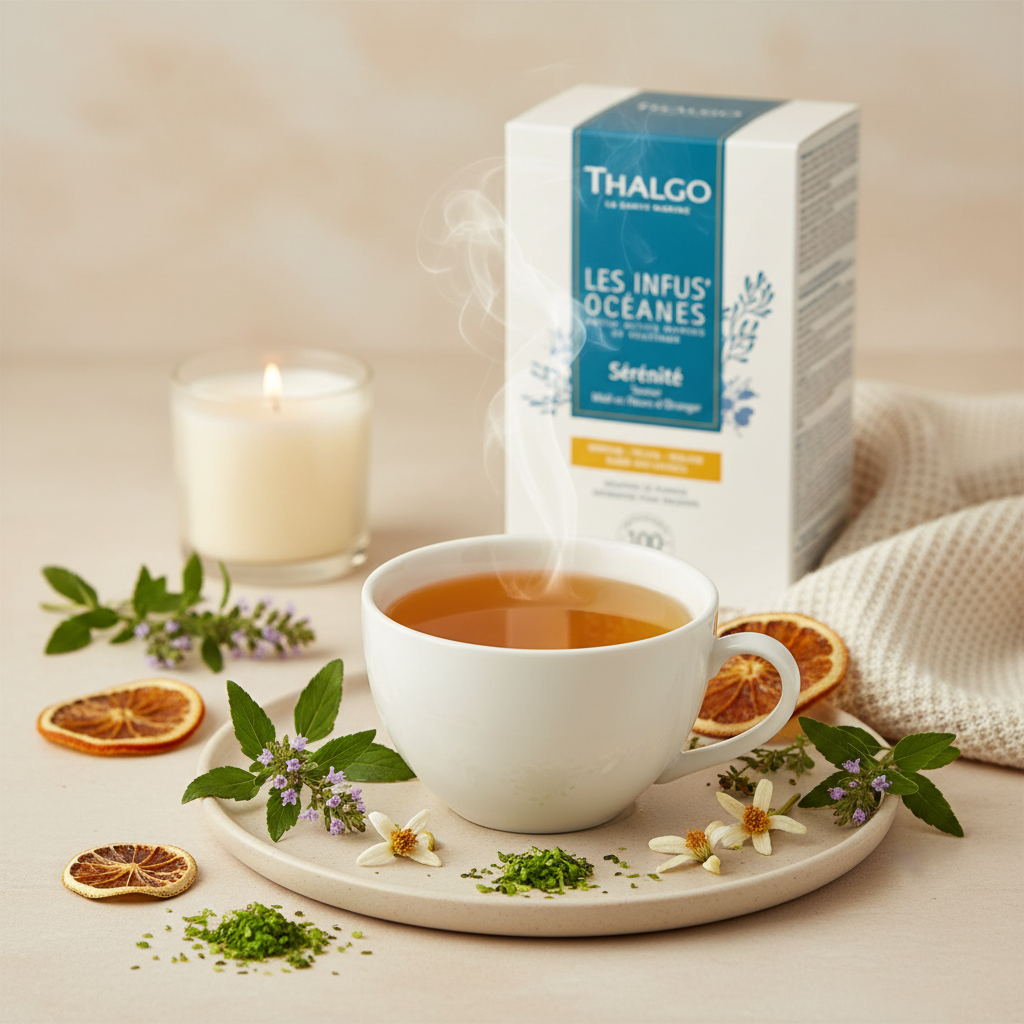 Herbata Serenity Organic Infusion Marine Nutrition – wspomaga relaks i trawienie – poprawia samopoczucie i równowagę układu nerwowego – 20 saszetek x2 g 10 Herbata Serenity Organic Infusion Marine Nutrition – wspomaga relaks i trawienie – poprawia samopoczucie i równowagę układu nerwowego – 20 saszetek x2 g - Thalgo