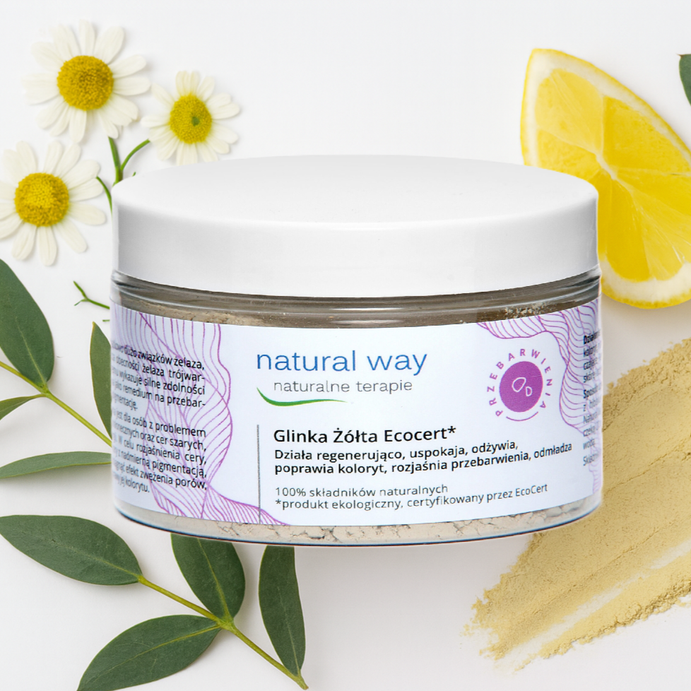 Natural Way Glinka Żółta EcoCert na przebarwienia i koloryt skóry 150 ml 10 Natural Way Glinka Żółta EcoCert na przebarwienia i koloryt skóry 150 ml - Natural Way
