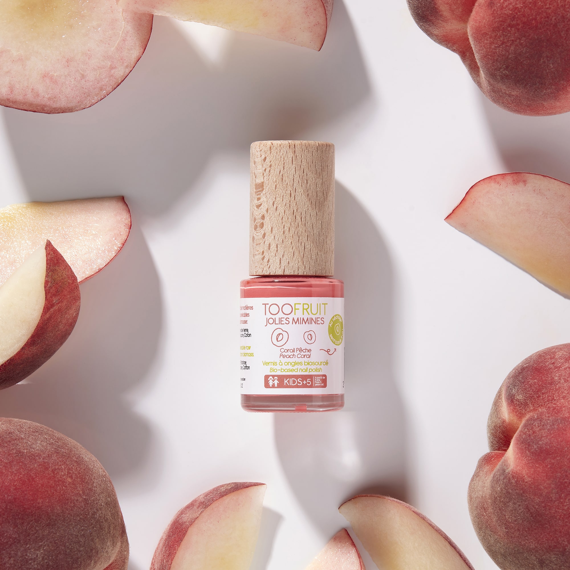 Lakier do paznokci dla dzieci 5+ TooFruit – Brzoskwinia, bio, owocowy zapach 10 ml 4 Lakier do paznokci dla dzieci 5+ TooFruit – Brzoskwinia, bio, owocowy zapach 10 ml - TooFruit