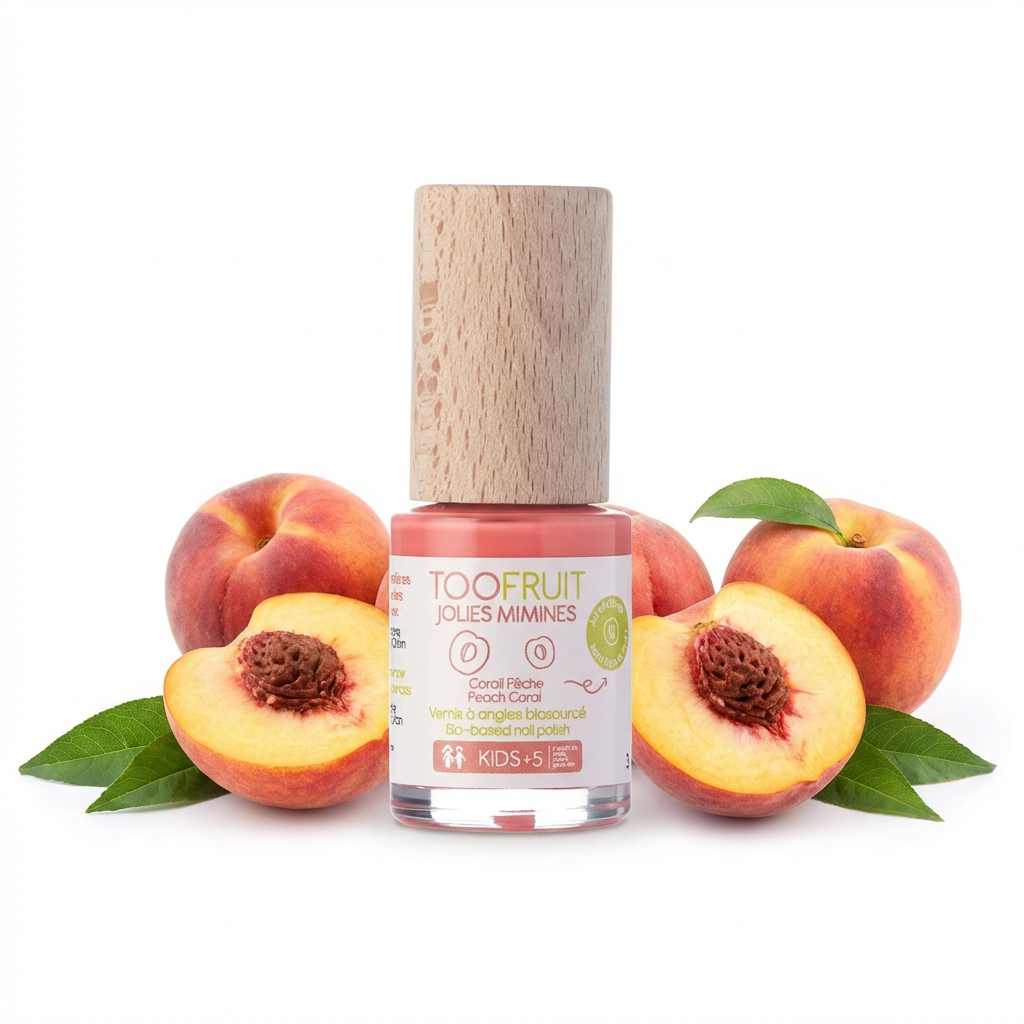 Lakier do paznokci dla dzieci 5+ TooFruit – Brzoskwinia, bio, owocowy zapach 10 ml 7 Lakier do paznokci dla dzieci 5+ TooFruit – Brzoskwinia, bio, owocowy zapach 10 ml - TooFruit