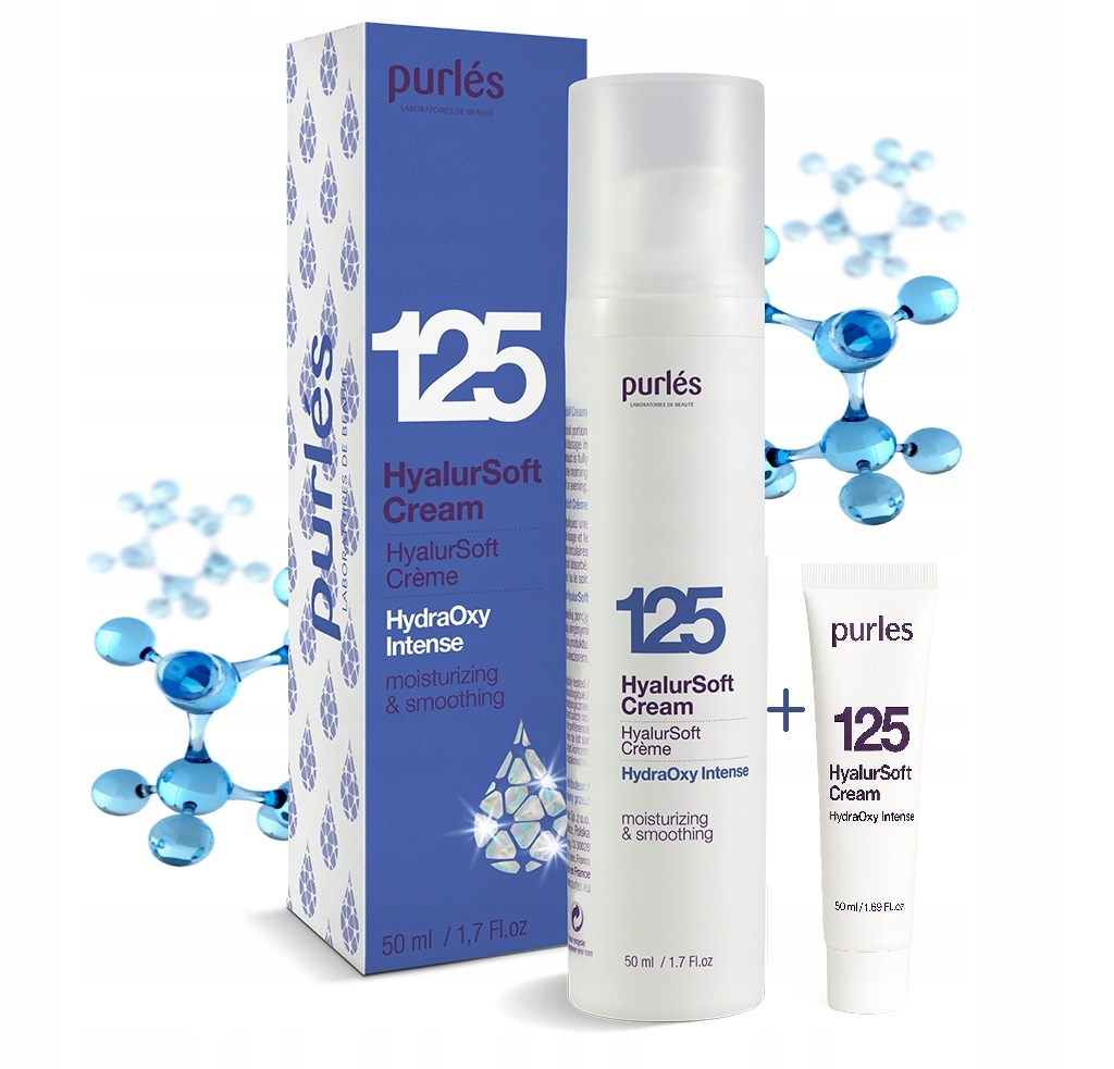 Purles 125 HyalurSoft Cream Lekki Krem Nawilżający 50ml + miniaturka GRATIS 18 Purles 125 HyalurSoft Cream Lekki Krem Nawilżający 50ml + miniaturka GRATIS - Purlés