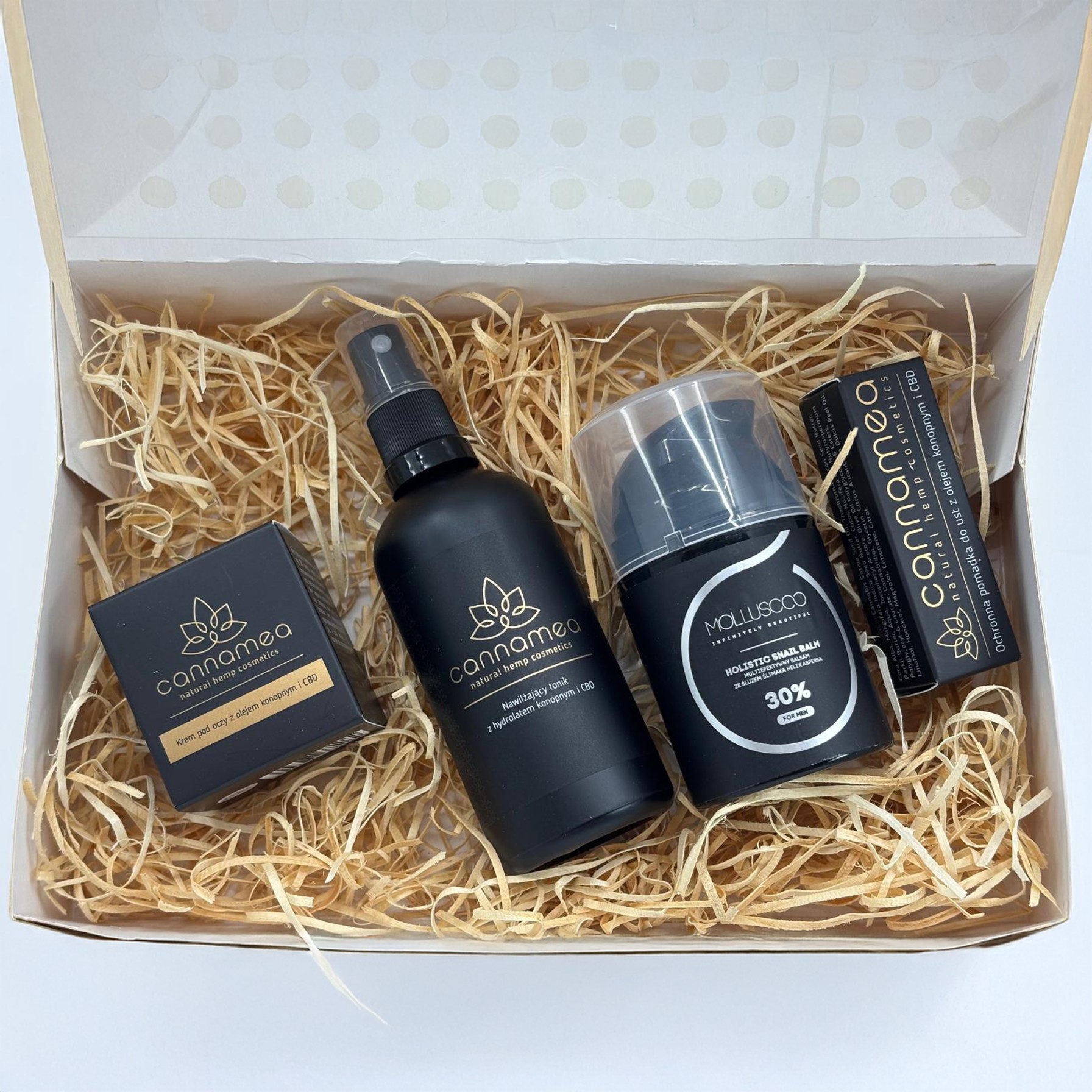 Zestaw prezentowy z kosmetykami CBD dla Mężczyzny 12 Zestaw prezentowy z kosmetykami CBD dla Mężczyzny - Molluscoo