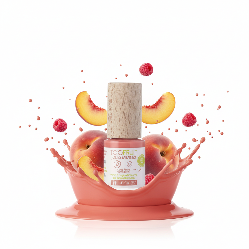 Lakier do paznokci dla dzieci 5+ TooFruit – Brzoskwinia, bio, owocowy zapach 10 ml 3 Lakier do paznokci dla dzieci 5+ TooFruit – Brzoskwinia, bio, owocowy zapach 10 ml - TooFruit