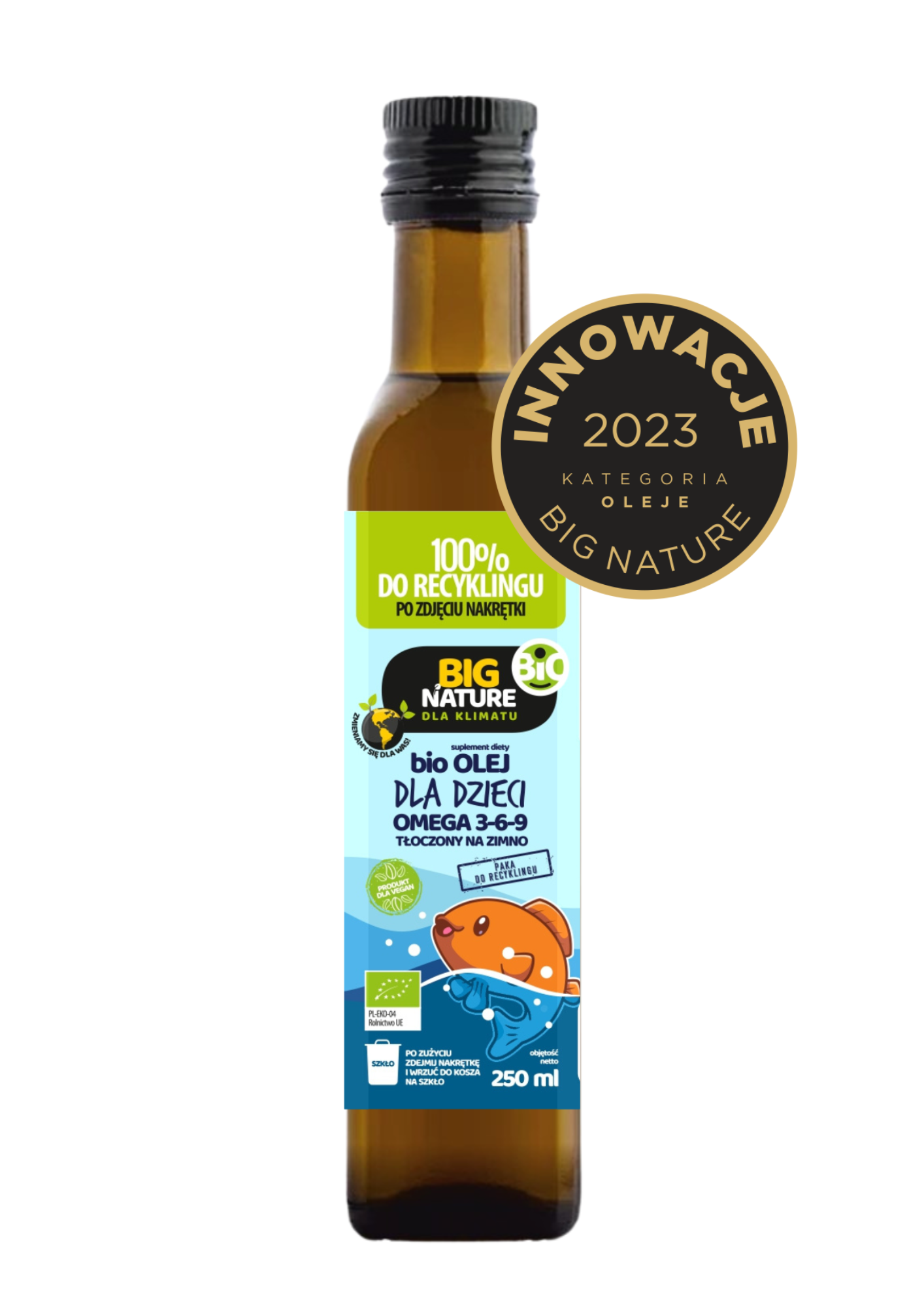 Olej DLA DZIECI Omega 369 BIO tłocz.na zimno 250ml - BIG NATURE