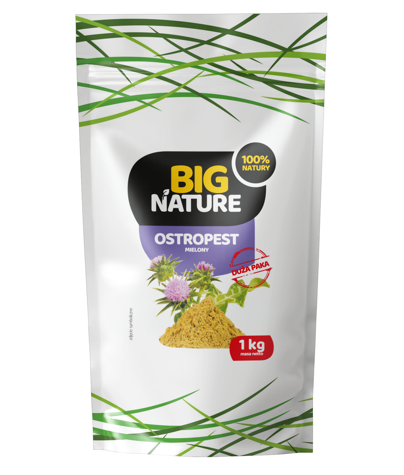 Ostropest plamisty mielony 1kg Duża Paka - BIG NATURE