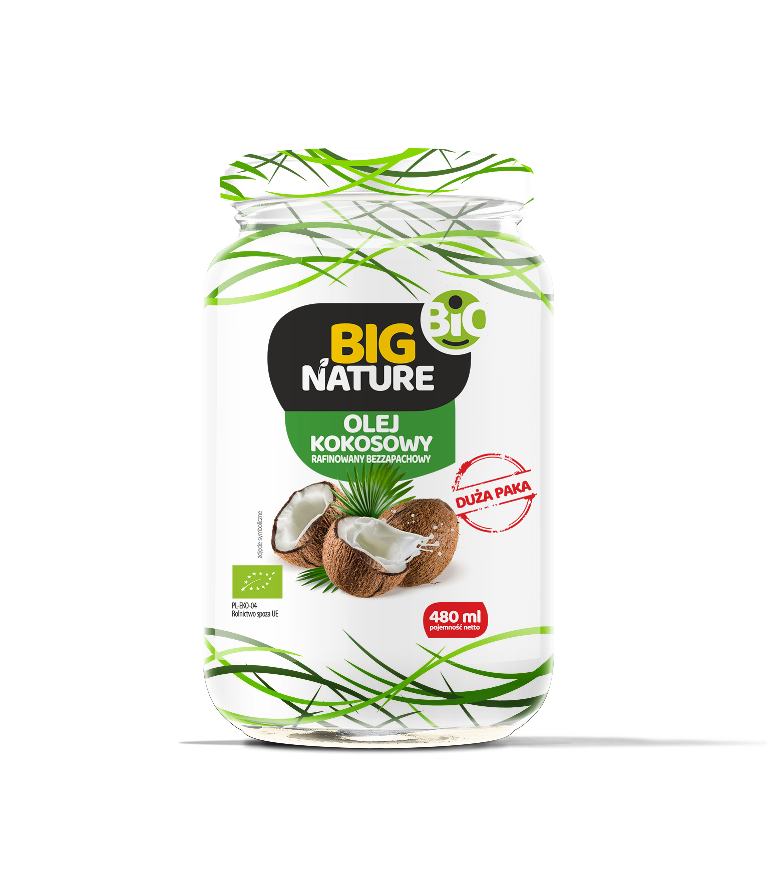 Olej kokosowy rafinowany bio 480 ml - BIG NATURE