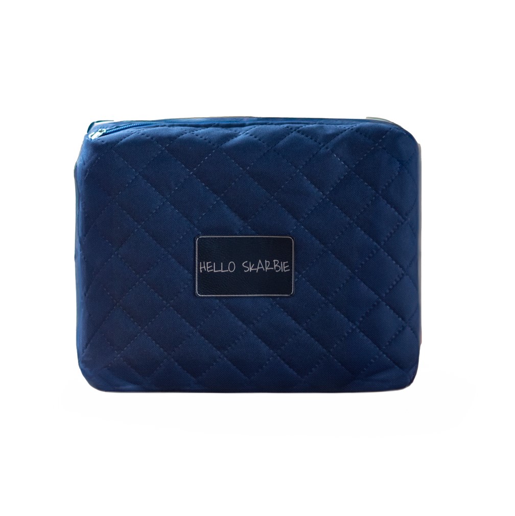 Kosmetyczka do szpitala granatowa dla mam dziecka poród wyprawka