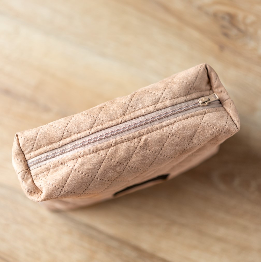 Kosmetyczka do szpitala beżowa dla mam dziecka poród wyprawka