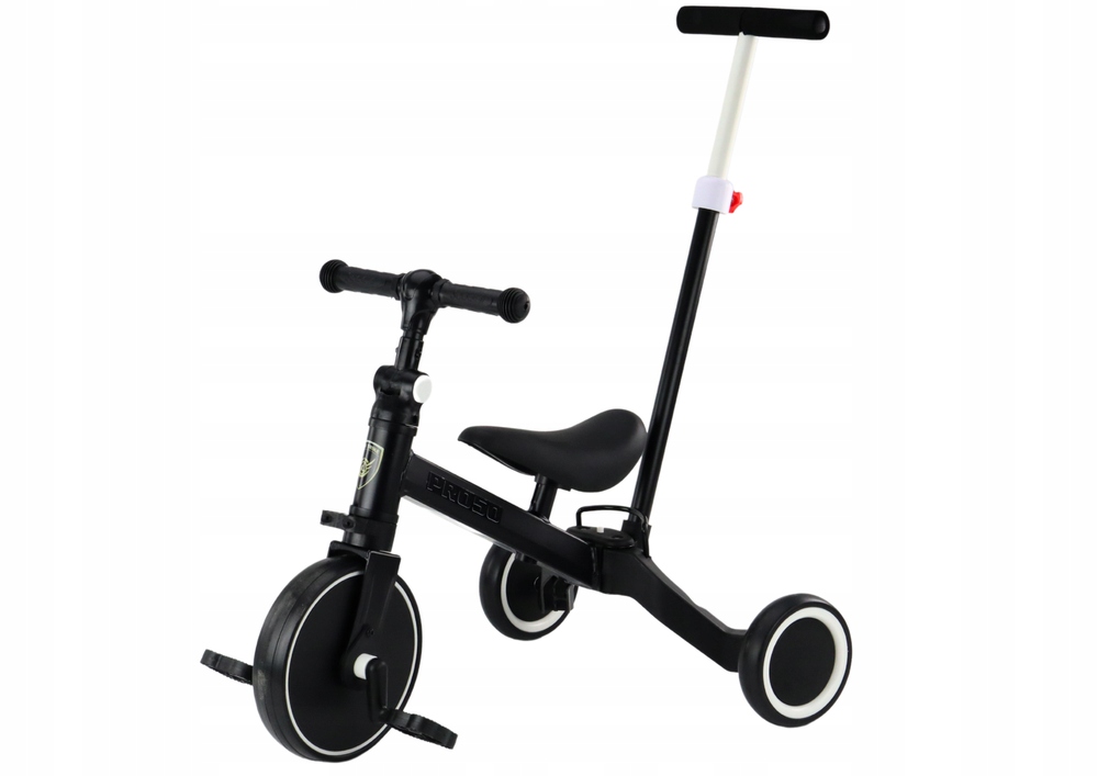 Rower Trójkołowy PRO50 Rowerek Z Rączką Do Prowadzenia Czarny