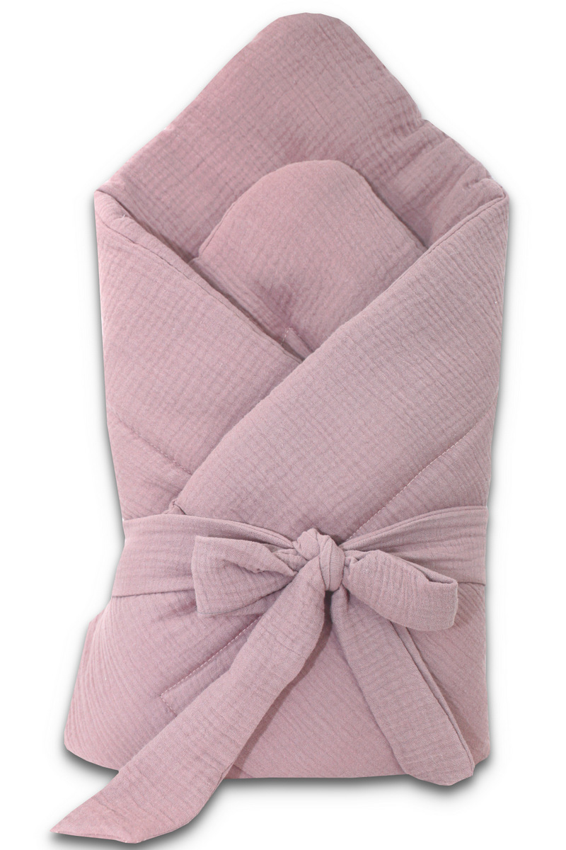 ROŻEK NIEMOWLĘCY MUŚLINOWY KOKARDA 4541 RÓŻ