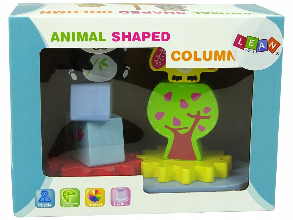 Drewniane Zwierzątka Sorter Sowa Panda Koła Zębate