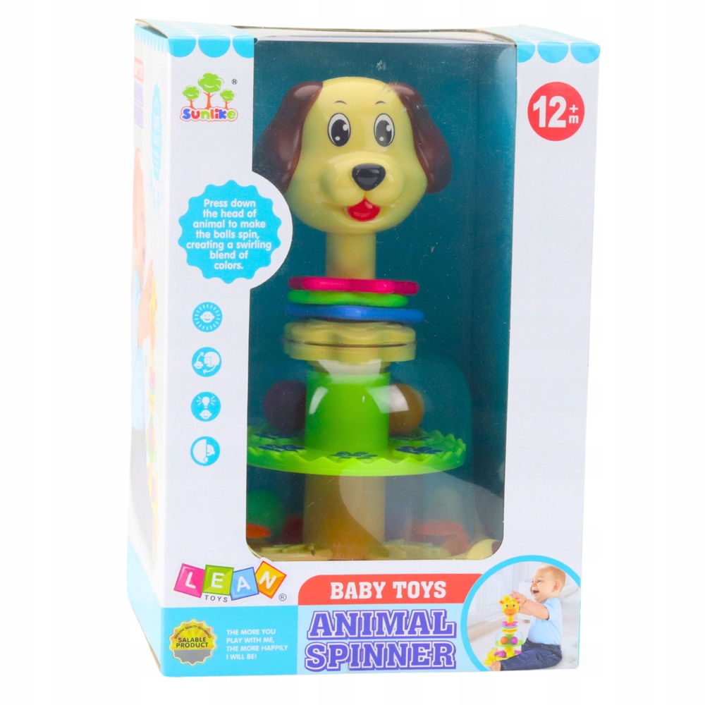 Bąk Karuzelka Interaktywna Dla Malucha Piesek Kolorowe Piłeczki