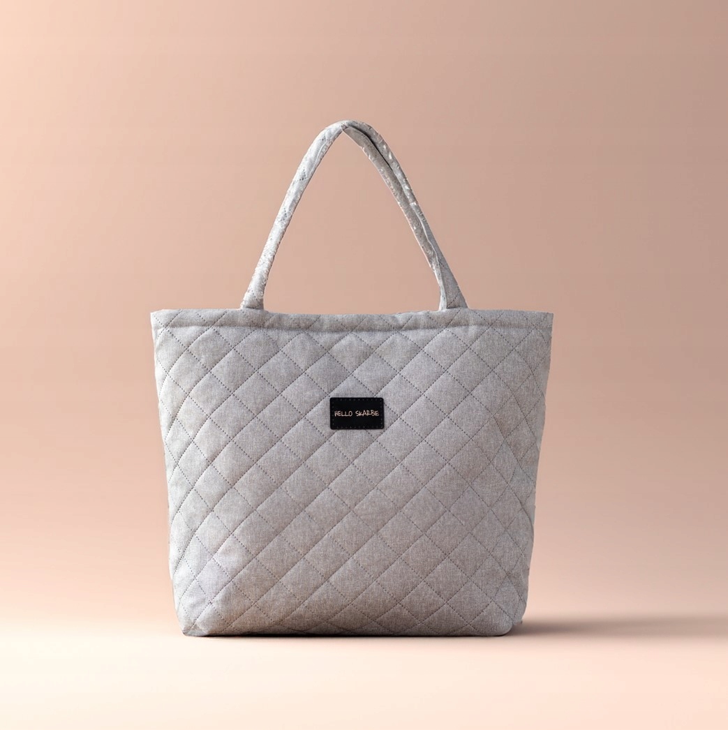 Pojemna torba do szpitala szara dla mamy wyprawka poród rozm. XL