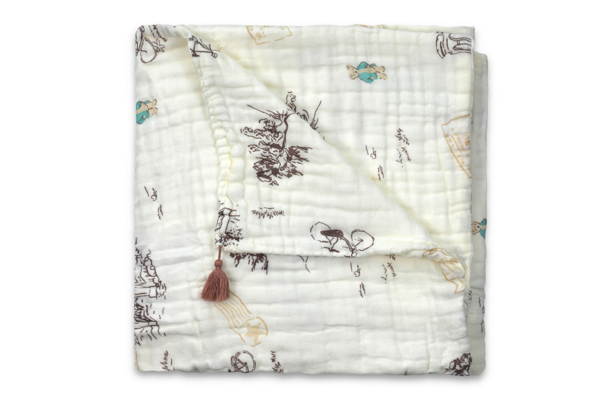 OTULACZ 100/100 1128 POMPON MIŚ ROWER ECRI TŁO