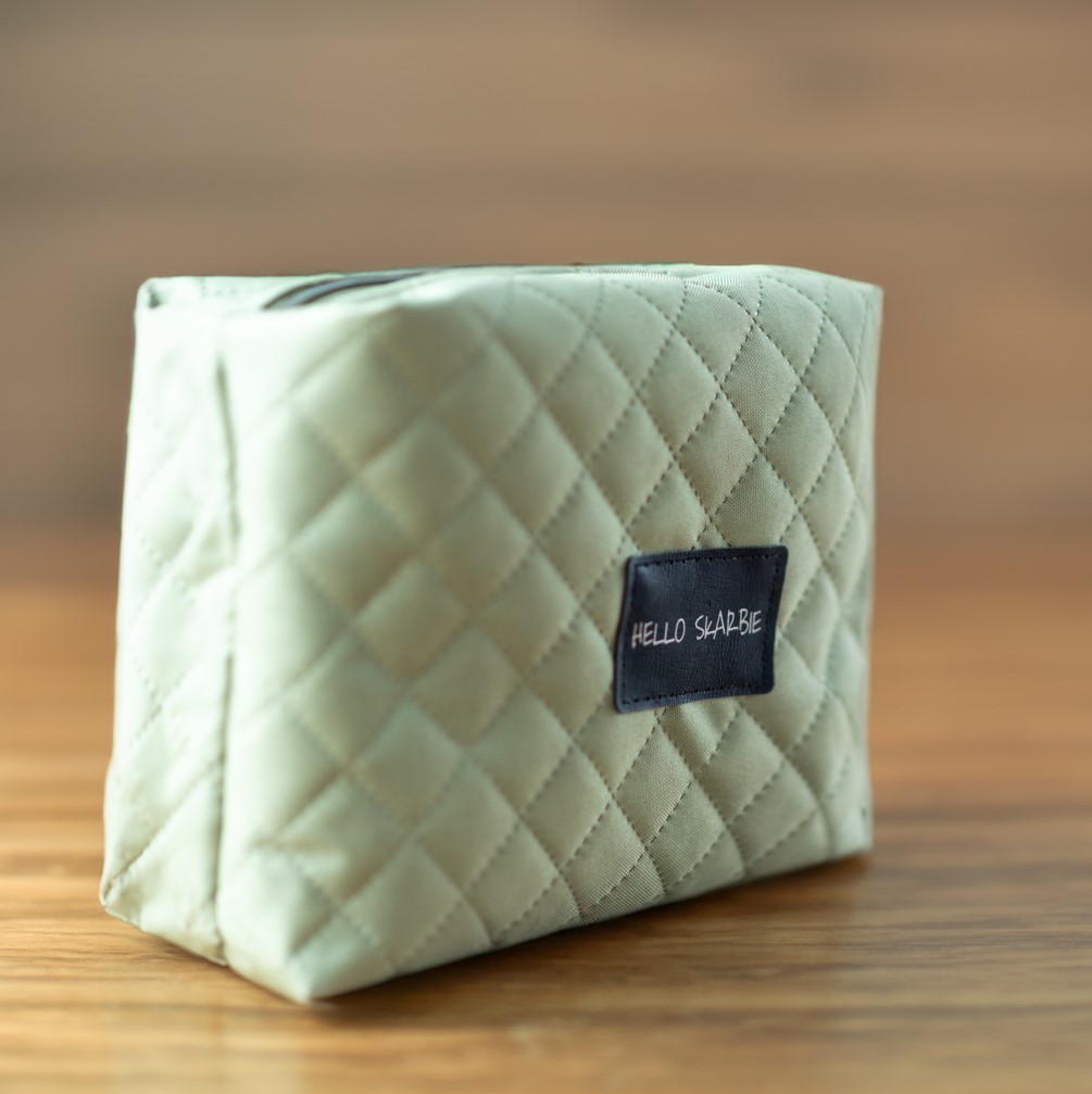 Kosmetyczka do szpitala oliwkowa dla mam dziecka poród wyprawka