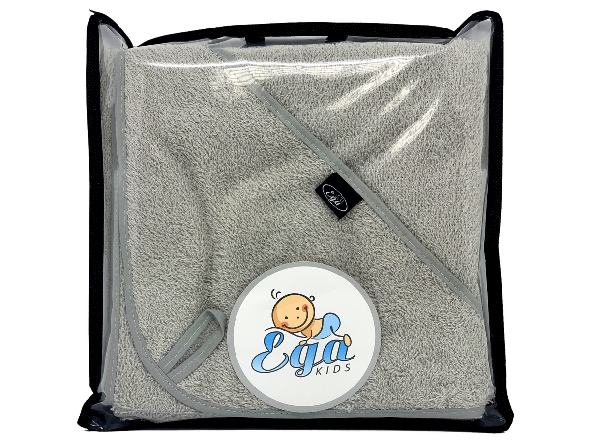 OKRYCIE KĄPIELOWE Z KAPTURKIEM 75/75 1297 SZARY