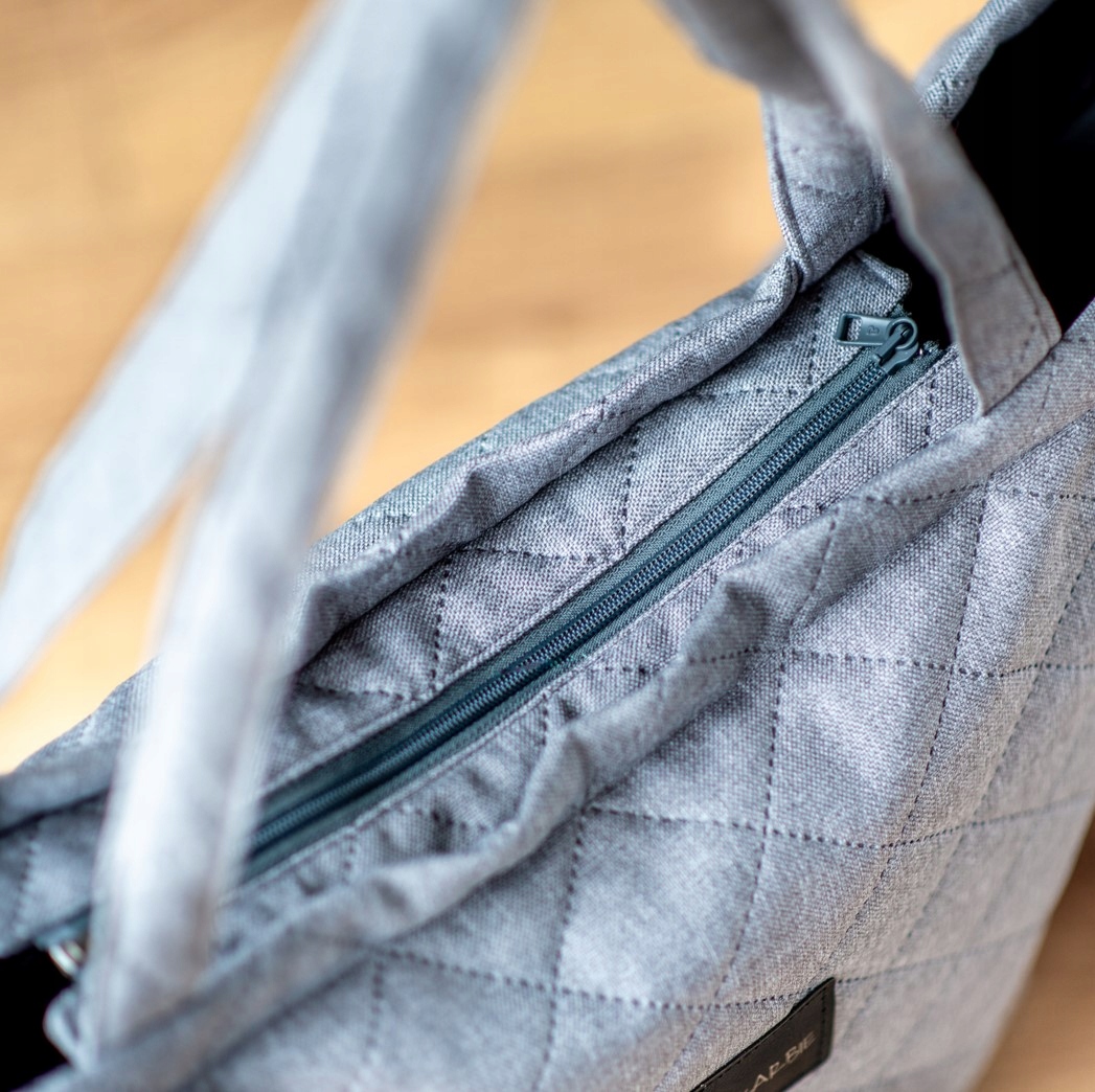 Pojemna torba do szpitala szara dla mamy wyprawka poród rozm. XL