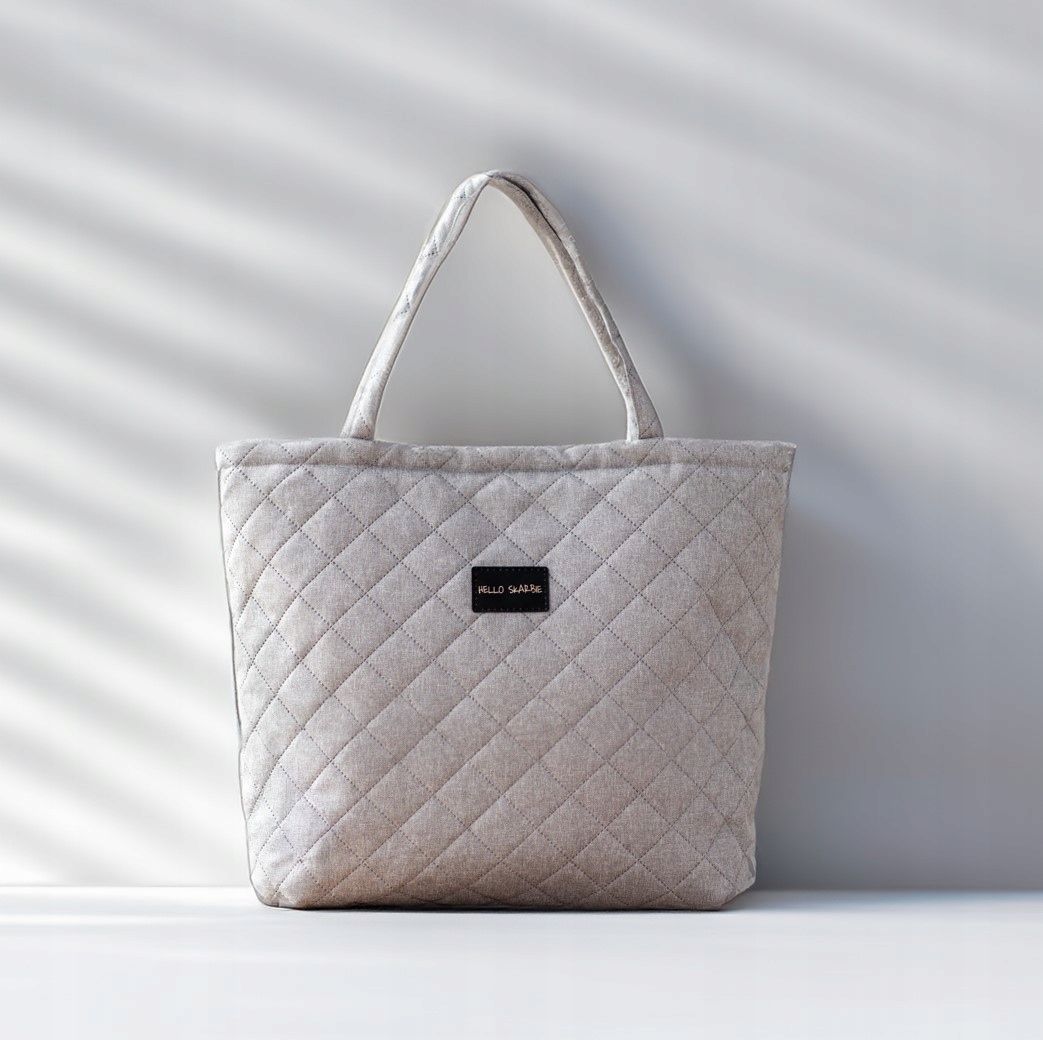 Pojemna torba do szpitala szara dla mamy wyprawka poród rozm. XL