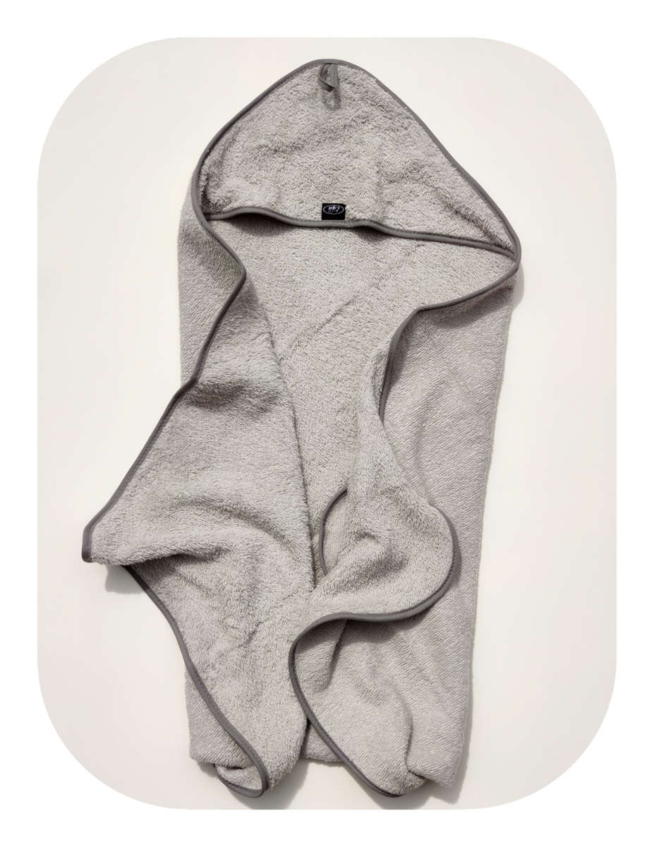 OKRYCIE KĄPIELOWE Z KAPTURKIEM 75/75 1297 SZARY