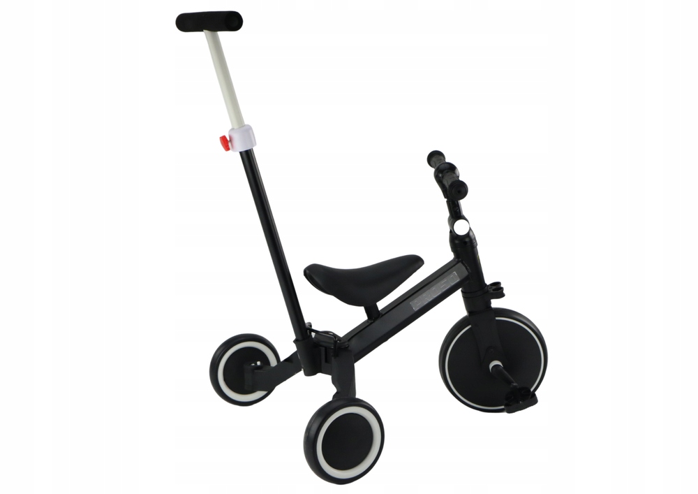 Rower Trójkołowy PRO50 Rowerek Z Rączką Do Prowadzenia Czarny