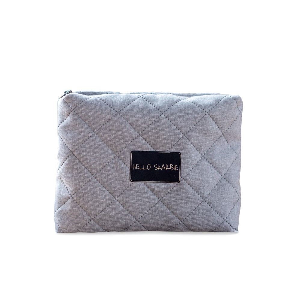 Kosmetyczka do szpitala szara dla mam dziecka poród wyprawka